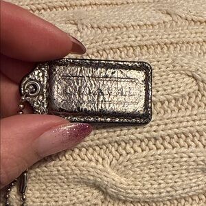 Coach Silver Metallic Hang Tag